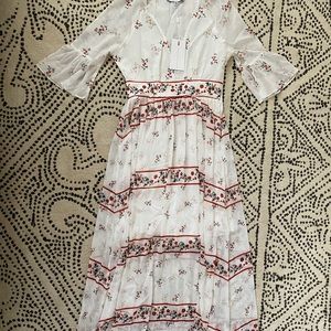 ENDLESS ROSE WHITE FLORAL MAXI DRESS NEW WITH TAGS